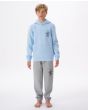 Niño con sudadera de capucha Rip Curl Boys Search Icon azul celeste frontal