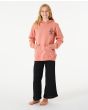 Niña con Sudadera de capucha Rip Curl Search Icon Youth Rosa frontal