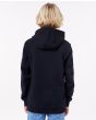 Niño con sudadera de capucha Rip Curl Surf Revival negra posterior