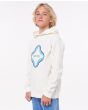 Niño con sudadera de capucha Rip Curl Surf Revival blanco hueso lateral