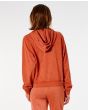 Mujer con Sudadera con capucha Rip Curl Surfers Original roja posterior
