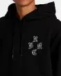Hombre con sudadera de capucha RVCA Chefs Kiss Negra bordado delantero