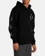Hombre con sudadera de capucha RVCA Chefs Kiss Negra derecha