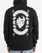 Hombre con sudadera de capucha RVCA Benjamin Jeanjean Cosmic negra posterior