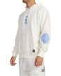 Hombre con Sudadera de capucha RVCA Noise Blanca lateral