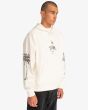 Hombre con sudadera de capucha RVCA Tiger Style Blanca derecha