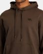 Hombre con Sudadera de capucha RVCA VA Essential Mocha Marrón bordado