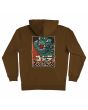 Sudadera con capucha Santa Cruz Godzilla Hand Marrón para hombre