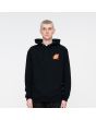 Hombre con Sudadera de capucha Santa Cruz Flamed Not a Dot negra frontal