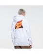 Hombre con Sudadera de capucha Santa Cruz Flamed Not a Dot Blanca