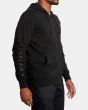 Hombre con sudadera de capucha y cremallera Rvca Swift Box negra derecha