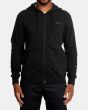 Hombre con sudadera de capucha y cremallera Rvca Swift Box negra 