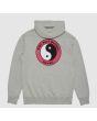 Sudadera con capucha Town and Country Ying Yang Logo para hombre en color gris posterior