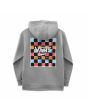 Sudadera con capucha Vans By Print Box Back gris para niño 8 a 14 años posterior