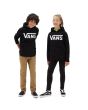 Niña y niño con sudadera de capucha Vans Classic Kids negra 