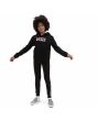 Niña con Sudadera de capucha Vans Girls Flying V Negra  frontal 