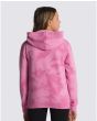 Niña con Sudadera de capucha Vans Sky Wash rosa tie dye espalda