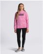 Niña con Sudadera de capucha Vans Sky Wash rosa tie dye frontal