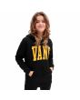 Niña con sudadera de capucha Vans Varsity Youth Negra