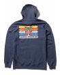 Sudadera polar con capucha Vissla Coastal Eco Azul Marino Jaspeado para hombre
