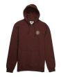 Sudadera polar con capucha Vissla Spark Eco granate para hombre frontal