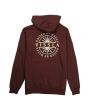 Sudadera polar con capucha Vissla Spark Eco granate para hombre