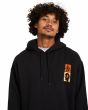 Hombre con Sudadera de capucha Volcom Gonyvaders Negra estampado pecho