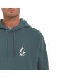 Hombre con sudadera de capucha Volcom Iconic Stone Dark Slate logo