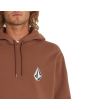 Hombre con Sudadera de forro polar con capucha Volcom Iconic Stone Mocha logo