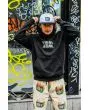 Hombre con sudadera de capucha Volcom FA Justin Hager negra lifestyle