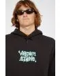 Hombre con sudadera de capucha Volcom FA Justin Hager negra estampado delantero