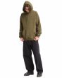 Hombre con Sudadera Volcom Single Stone verde Sage Leaf capucha puesta