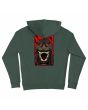 Sudadera con capucha Santa Cruz Godzilla Destroyer Youth Verde para niño 6-14 años