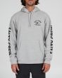 Hombre con sudadera de capucha Salty Crew Fishing Charters Fleece Gris frontal