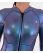 Mujer con Springsuit de manga larga Hurley Air Skin 2/2mm Siren Skin cremallera