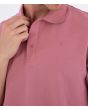 Hombre con Polo de manga corta Hurley Icon Beach Clay bordado logo y cuello de botones