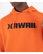 Hombre con sudadera de capucha Hurley Hawaii Naranja serigrafía colección Kai Lenny
