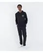 Hombre con sudadera de capucha Hurley Sider Negra ajuste oversize y bolsillo canguro