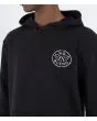 Hombre con sudadera de capucha Hurley Sider Negra gráfico tabla de surf rota pecho