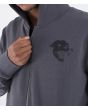 Hombre con sudadera de capucha y cremallera Hurley Sider Gris estampado pantera pecho