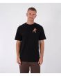 Hombre con Camiseta Hurley Printing Press Flamingue negra frontal