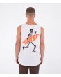 Hombre con camiseta de tirantes Hurley Printing Press Flamingue Blanca vista trasera