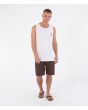 Hombre con camiseta de tirantes Hurley Printing Press Flamingue Blanca corte regular fit