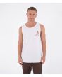 Hombre con camiseta de tirantes Hurley Printing Press Flamingue Blanca