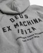 Sudadera con capucha Deus Ibiza Address Gris para hombre serigrafía posteirior