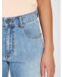 Pantalón Vaquero de talle alto Volcom Daddio azul vintage para mujer detalle