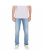Hombre con pantalón vaquero Volcom Vorta Denim Slim Wrecked Indigo 
