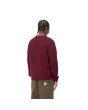 Hombre con suéter de lana Carhartt WIP Anglistic Sweater Speckled Malbec Granate posterior
