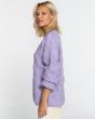 Mujer con jersey de punto Billabong Mystic Beach Lila lateral