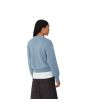 Mujer con Jersey de punto Carhartt WIP W' Signature Sweater Azul-Blanco posterior